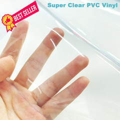 Clear Vinyl for Sewing, PVC 11.8″x48″ (30cmx122cm), Transparent-0.3mm