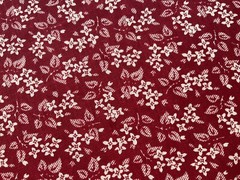 Fabric Simple White Flower Red 44″ X 60” 854