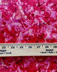Gorgeous Vtg Polyester Abstract Floral Fabric 59”x2.1Y Pink&Red For Summer/Fall