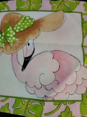 Cotton fabric 3 pieces, Panel Flams Loralie Harris for Loralie Designs: