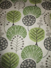 5 1/2 Yards Pyper Richloom Cotton/Linen Upholstery Fabric Trees Green 54″ Wide