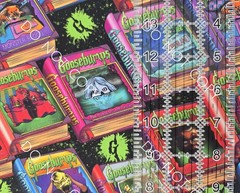 100% Cotton Woven Novelty Fabric Goosebumps Book Covers By The 1/4 Yard 9×56