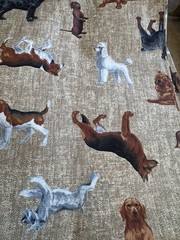 Cranston VIP Joan Messmore Fabric Different Dog Breeds 5 1/2 Yards