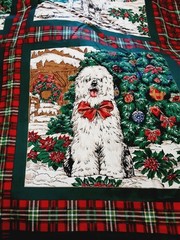 Erlanger Fabric Holiday Pillow Panels Christmas Cotton 7 Yards X 42 USA Designed