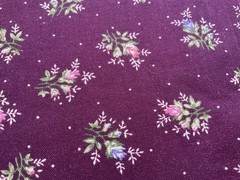 Fabric Cotton Little Pink Rose Purple Flower 44”x 43” 82