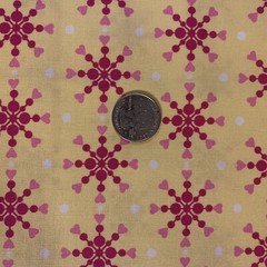 “Hugs & Kisses” Fabric By Linda Lum DeBono For Henry Glass Snowflake Hearts 1+Yd