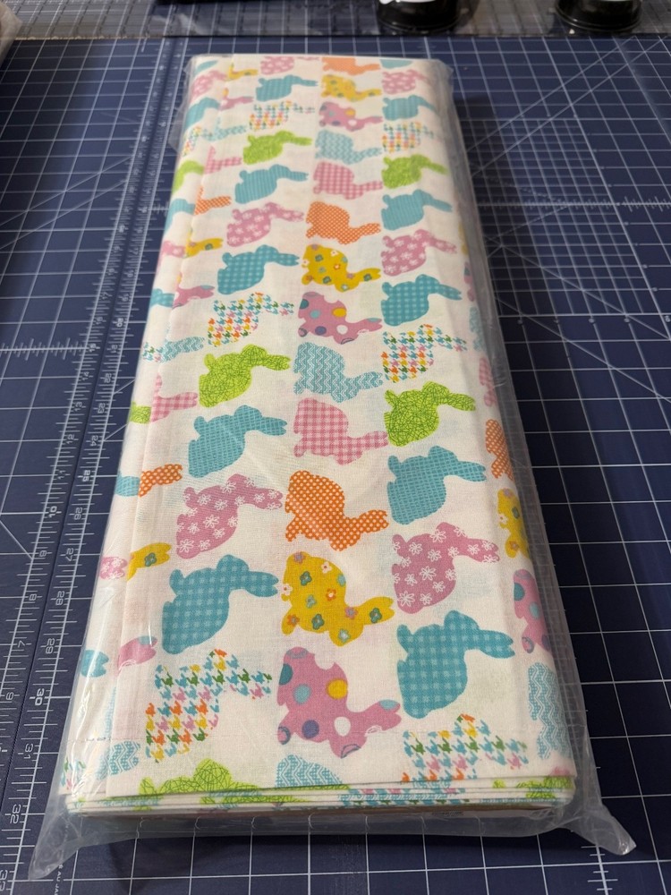 FULL BOLT – Easter Bunnies Multi Color Fabric 8 Yards 100% Cotton