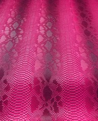 Hot Pink Snake Embossed Faux Vinyl Fabric – Colorful Snakeskin Leather Look