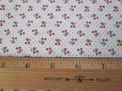 VTG Small Floral Print and Tiny Dot Fabric on Cream 44 in W X BTY