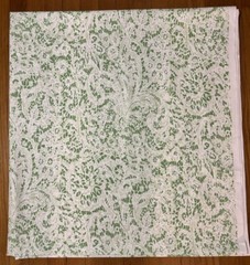 Lot of 6+ Yards Bloomcraft by Sara Eyestone Fabric Lime Green Floral 56″ Wide