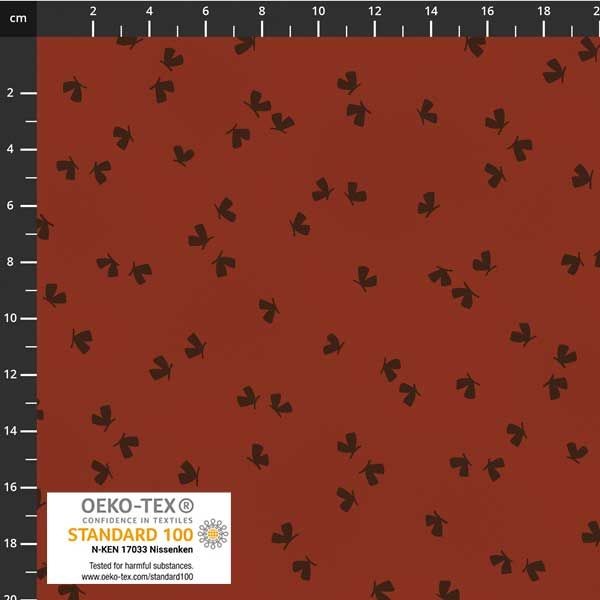 Stof European Quilting Colour Rhythm Butterfly Flowers Brown Fabric By Yd