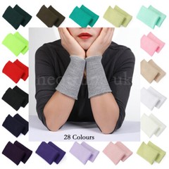 Knit Rib Cuff Stretch Ribbed Fabric Cuffing Trim Revamp Clothing Jacket 1 Pair