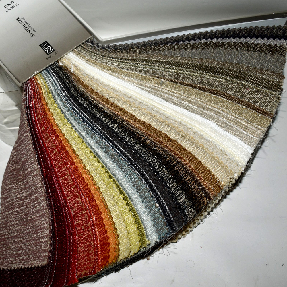 FABRIC SAMPLE BOOK Multi-Color SYNTHESIZE Performance Solids 67pc LOT Upholstery