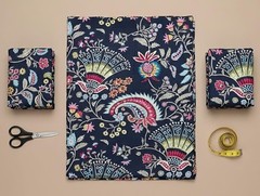 Lightweight Floral Cotton Fabric – Breathable Material for Dressmaking Use