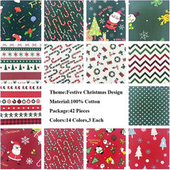 Christmas Charm Pack Fabric Squares,5X5 Inch Pre-Cut Quilting Bundle with Holida