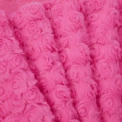 Swirl Rosebud Plush Fur Fabric Soft Cuddle Rose Blossom Polyester by Yard Sewing