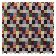 Gingham Checks Vintage French Jacquard Tapestry Upholstery Fabric Garment Sofa