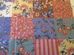 Cotton FABRIC Floral Blocks Cheater Quilt Multicolored 1yd 6″ x 44