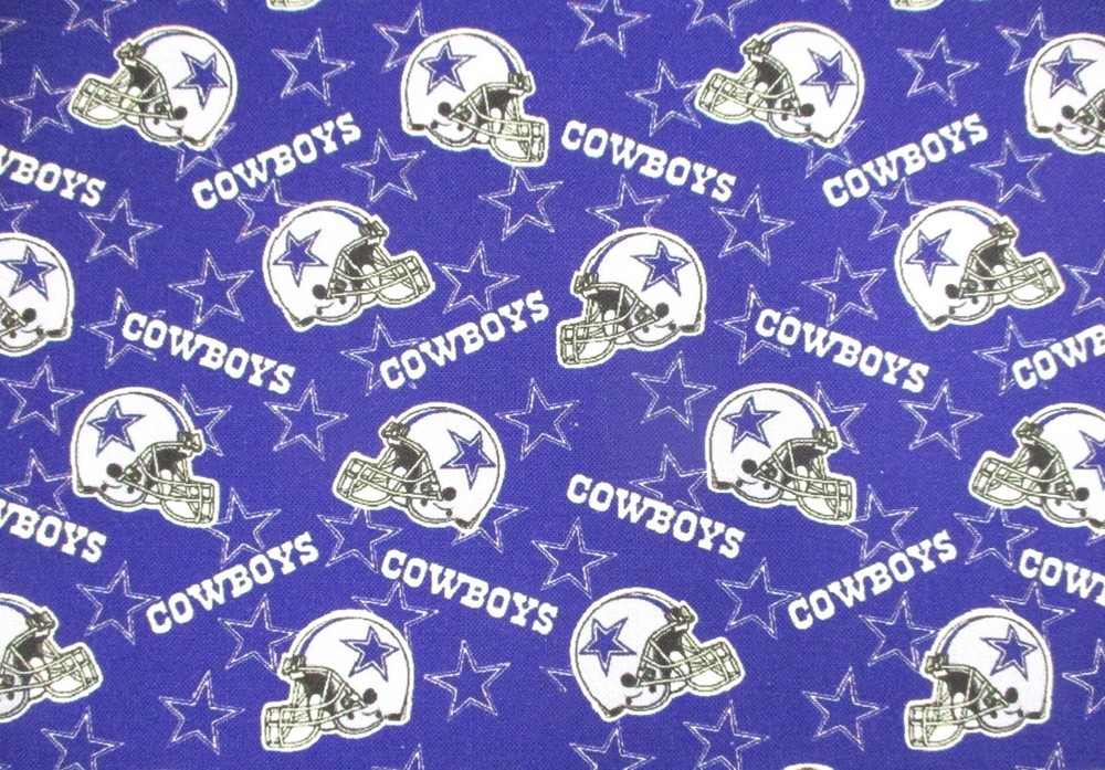 Dallas Cowboys Football on 100% Cotton Fabric by the 1/4 Yard: 9″ x 57″ (NFL)