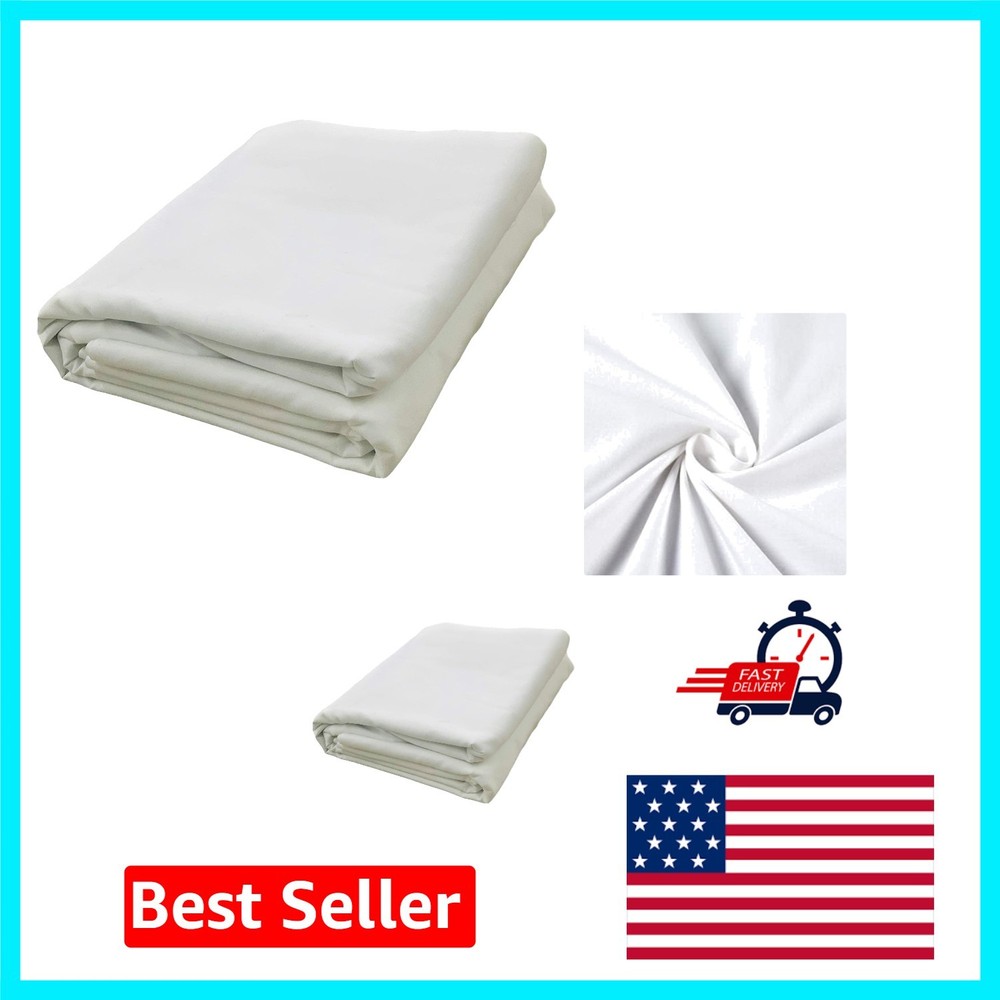 High-Quality Bleached White Muslin Fabric – 1 Yard of Medium Weight Cotton