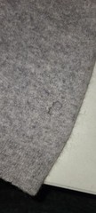 100% Cashmere Sweater Cutter Crafting Scrap Upcycle Recycle Flaws Gray Repair