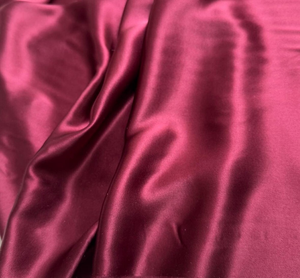 Burgundy Red – 100% Silk Charmeuse Fabric