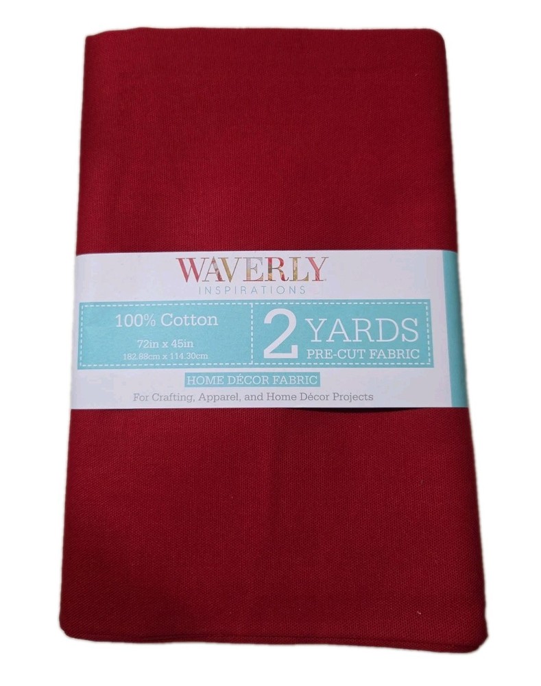Waverly Inspirations 100% Cotton Duck Ruby Red 72″x 45″ Precut Fabric