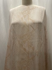 100% French Silk Georgette Python Snake Skin Blush Pink Fabric By The Yard 46″ W