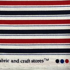 Joann Exclusive Patriotic Stripe Fabric Red White Blue Cotton USA 36L x 43W