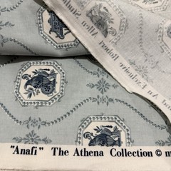 ROBERT ALLEN DESIGN STUDIO Blue Urn Anafi Upholstery Drapery Fabric 204”x56” Eng