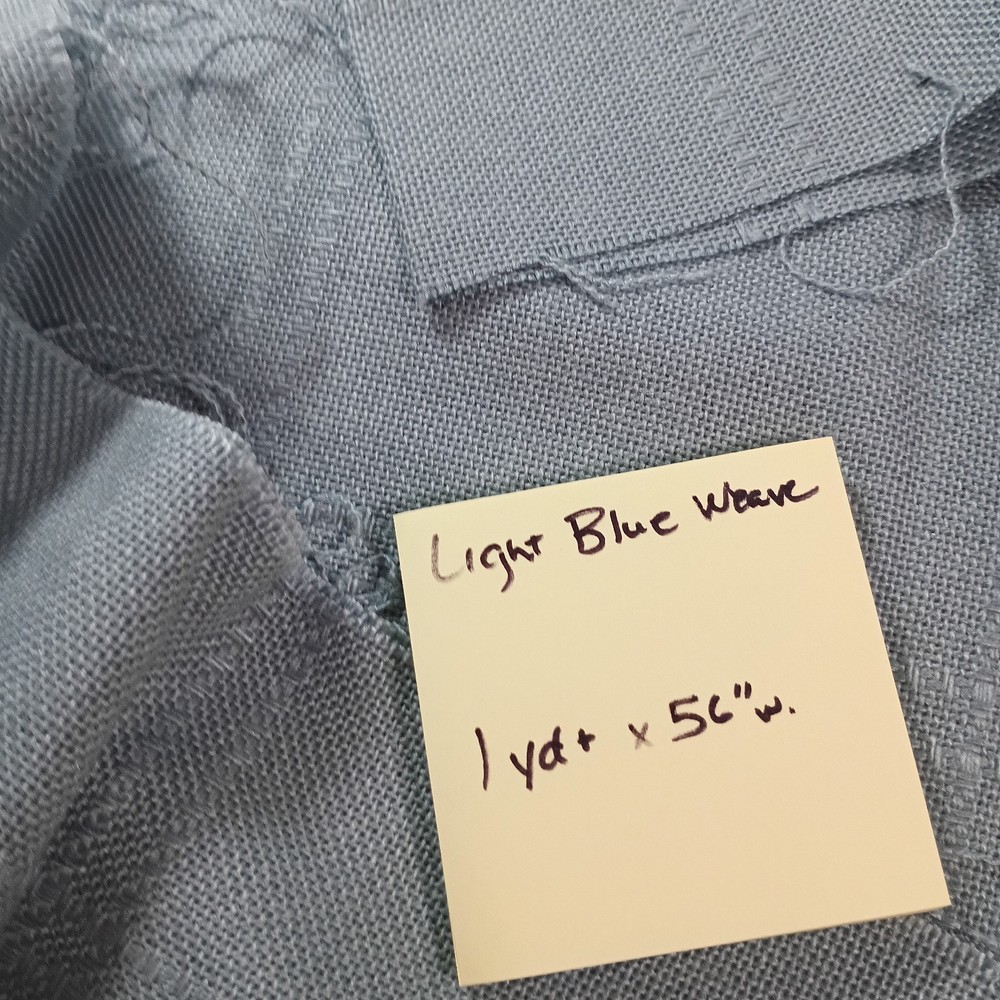 Light Blue Weave Fabric – 1 Yard x 56” Wide – Curtain/Tablecloth Sewing Material