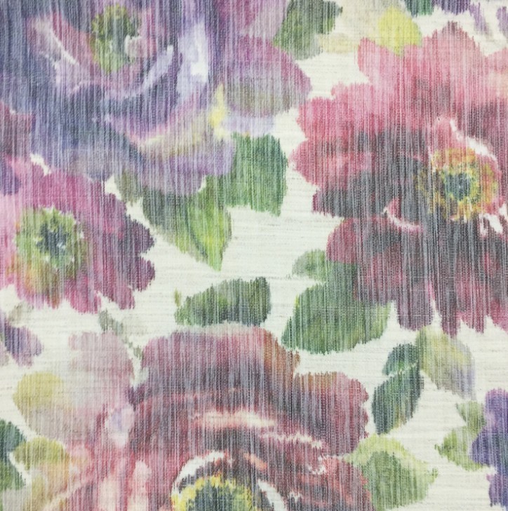 3 Yard Cut Striated Floral Medium to Heavy Weight Home Decor Fabric