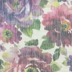 3 Yard Cut Striated Floral Medium to Heavy Weight Home Decor Fabric