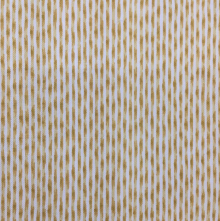 4.5 Yard Remnant of Yellow and White Striped Home Decor Fabric