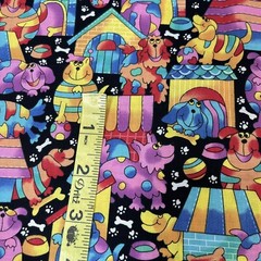 Giggles By Hoffman International Fabrics Dogs Rainbow Stripes Bright 34 Inches