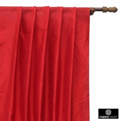 Blood Red Faux Silk Fabric By The Yard, 42 inches width Red Silk Fabric