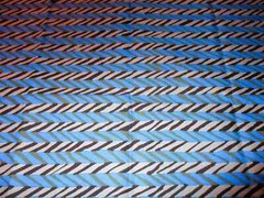 VTG OOP 1/2 YD Brandon Mably Rowan BM19 Herringbone Stripe Black Cotton Fabric