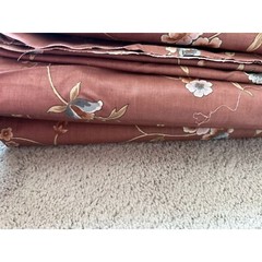 Waverly Div. of Schumacher Screen Print Vat Dye Fabric New 2 large pieces Mauve