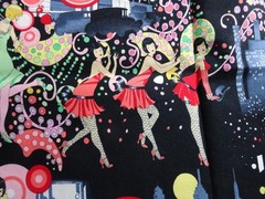 “JAZZ AGE” BY ALEXANDER HENRY FABRIC COLLECTION-1 YARD-CABERET SCENES-1 YD X 41″