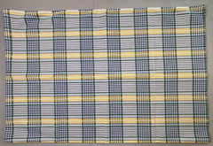 Vintage Waverly VALLEY PLAID LAKE Fabric Blue Yellow Cottagecore Preppy Classic