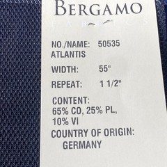 Bergamo Atlantis Fabric Sample 8″x11″ 50535 Grid Pattern 55”W Ulf Moritz Germany