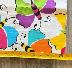 Colorful Butterfly Fabric 28×24 Home Decor Upholstery Weight Bright