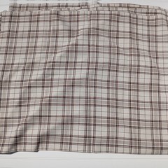 5.5 Yds MCM Mid Century Modern Plaid Linen Fabric Brown Tan Neutral Upholstery