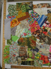 Cotton Quilt Fabric Scrap Lot #1 Novelty Prints Pieces 10 Ounces