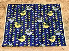 KAS Richloom Fabric Bird and Leaf MCM Vibe 55” X 84” Nordic Looking Print