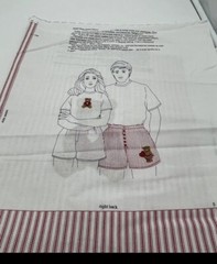 1- 60” Panels To Make TEDDY BEAR BOXER SHORTS WITH APPLIQUE – Size- S,M,L