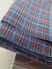 Red Blue White Green Yellow Plaid Woven Cotton Quilting Sewing Fabric 46″ X 2yds