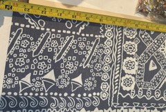 Vintage Klopman Mills Burlington Fabric Samples Trigger Retro 1969 Blue 3 Pieces