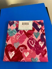 BRAND NEW CREATE IT 100% COTTON DUO HEARTS PRECUT SEWING AND CRAFT FABRIC 18X21