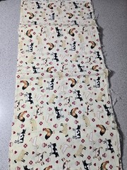 Lot Of 9 Animal Fabric Mix 10.5 Yards Vintage 1992 Cow Horse Cat Chick Lady Bug
